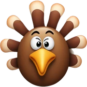 Smiling turkey sticker