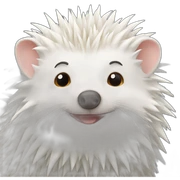 white hedgehog sticker