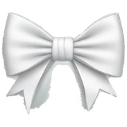 White bow sticker