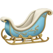 Baby blue sleigh sticker