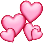Pink hearts sticker