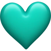 Teal heart  sticker