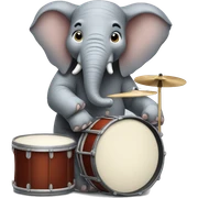 elephant playing the drums sticker