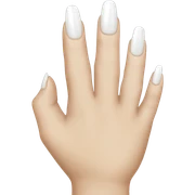 White nails sticker