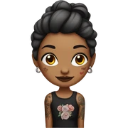 Tattooed girl sticker