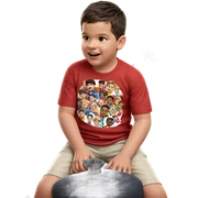 boys having fun indoors sticker