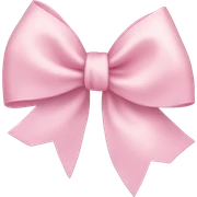 light pink ribbon bow sticker