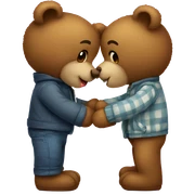 Teddy bears kissing romance  sticker