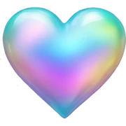 iridescent heart sticker