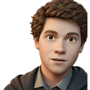 brown haired boy portrait sticker