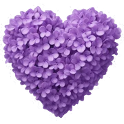 Lilac heart  sticker