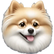 Pomeranian white  sticker