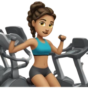 brunette girl gym sticker