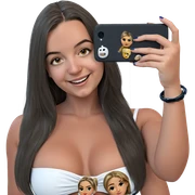 selfie in stylish swimsuit sticker