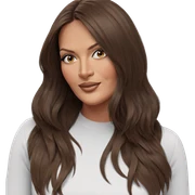 smiling girl with brown hair sticker