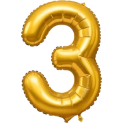 gold number 7 balloon sticker