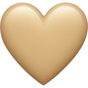 beige heart sticker