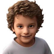 smiling boy in white shirt sticker