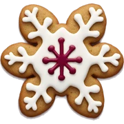 Burgundy snowflake cookie  sticker