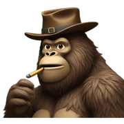 Bigfoot smoking gandolph pipe sticker