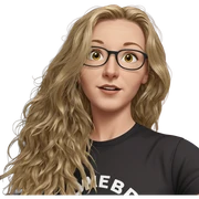 blonde girl in black shirt sticker