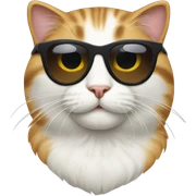 Cat with sunglasses sticker