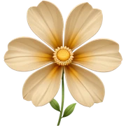 flower beige sticker