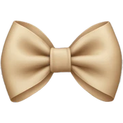 Beige bow sticker