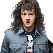 casual male portrait with jacket sticker