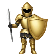 GOLD ARMOR HOLDING SIGN sticker