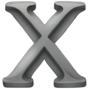 letter x sticker