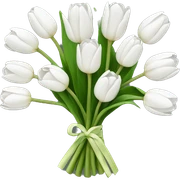 white tulip bouquet  sticker