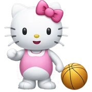 Hello kitty with ball sticker