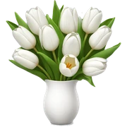 white tulip bouquet  sticker