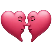 hearts flying couple kissing sticker