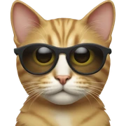 Cat with sunglasses sticker