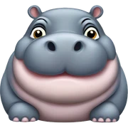 fat baby hippo sticker
