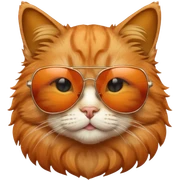 Cat with sunglasses sticker