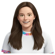 smiling girl in white shirt sticker