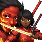 Fire-Wielding Samurai sticker