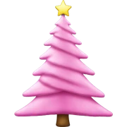 Pink Christmas tree sticker