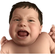 realistic baby boy portrait sticker