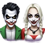 joker and harley quinn sticker