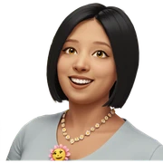 smiling girl with flower necklace sticker