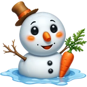 Un muñeco de nieve derretido  sticker
