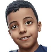 portrait of a black haired boy sticker