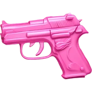 Pink gun sticker