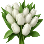 white tulip bouquet  sticker