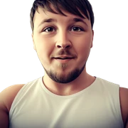 male portrait with beard indoors sticker