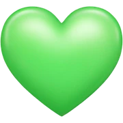 Light green heart sticker